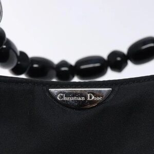Dior Malice Navy Denim Black Bead Handle Rare Blue Dior Satin Lining Authentic